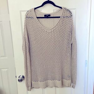 Mossimo Knit Bohemian Long Sleeve Sweater XL Beige